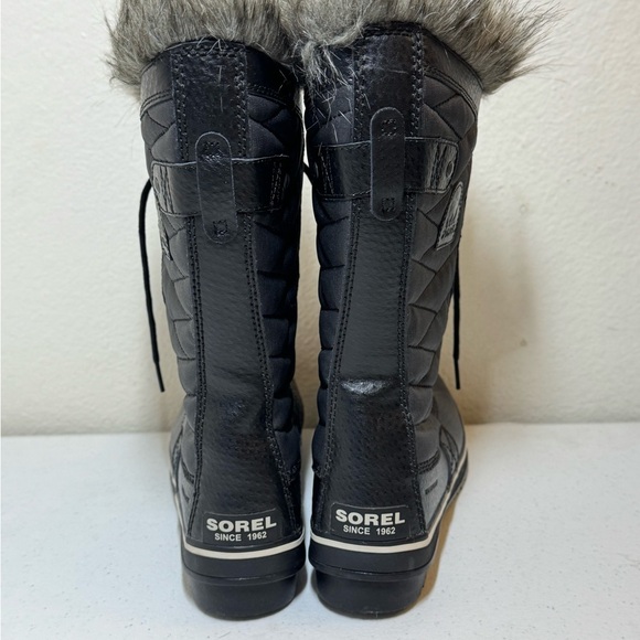 Sorel Tofino II Women’s Waterproof Black Winter Lined Faux Fur Boots Size 10 EUC - Picture 3 of 6